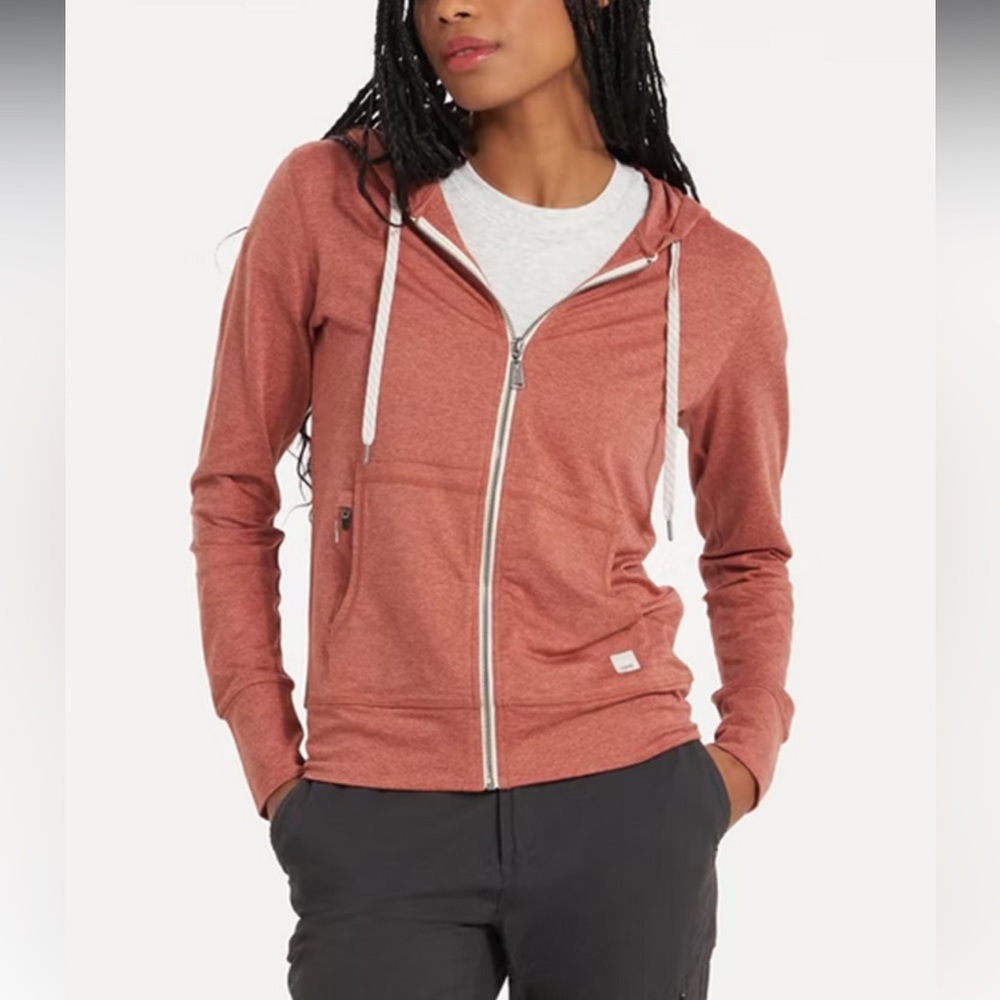 Vuori women’s halo performance hoodie- cinnamon heather
